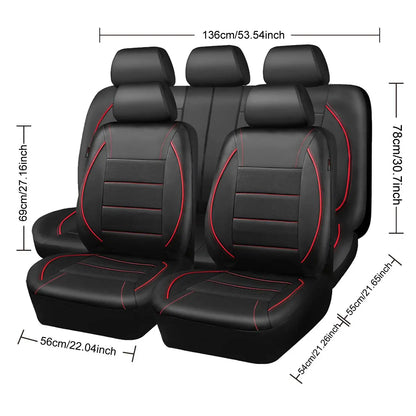 Universal Leather Car Seat Covers Simple Style Breathable  Full Set or Front Pair
