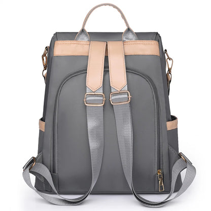 1 Anti-Theft Medium-Sized Classic Backpack With Black Minimalist Adjustable Shoulder Straps, Perfect For Outdoor, Travel, And Ba