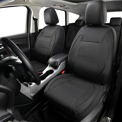 Universal Leather Car Seat Covers Simple Style Breathable  Full Set or Front Pair