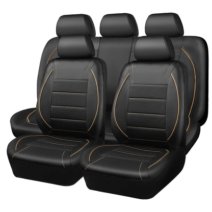 Universal Leather Car Seat Covers Simple Style Breathable  Full Set or Front Pair