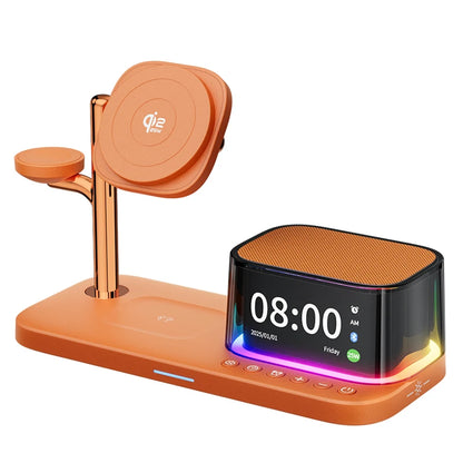 Qi2.2 25W 5 in 1 Magnetic Wireless Charger Stand Bluetooth Speaker Fast Charging For iPhone 17 Pro Apple Samsung Watch 2-9 SE