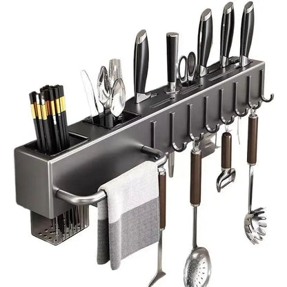 Tool-free Kitchen Shelf, Kitchen Accessories, Multifunctional Wall-mounted Chopstick Holder, Storage for Knives and Tools