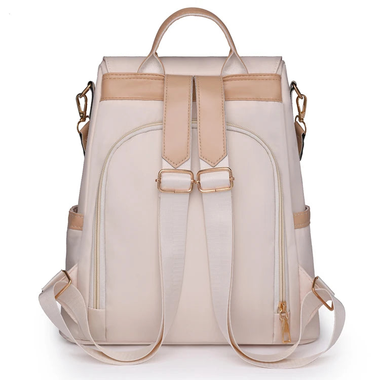 1 Anti-Theft Medium-Sized Classic Backpack With Black Minimalist Adjustable Shoulder Straps, Perfect For Outdoor, Travel, And Ba