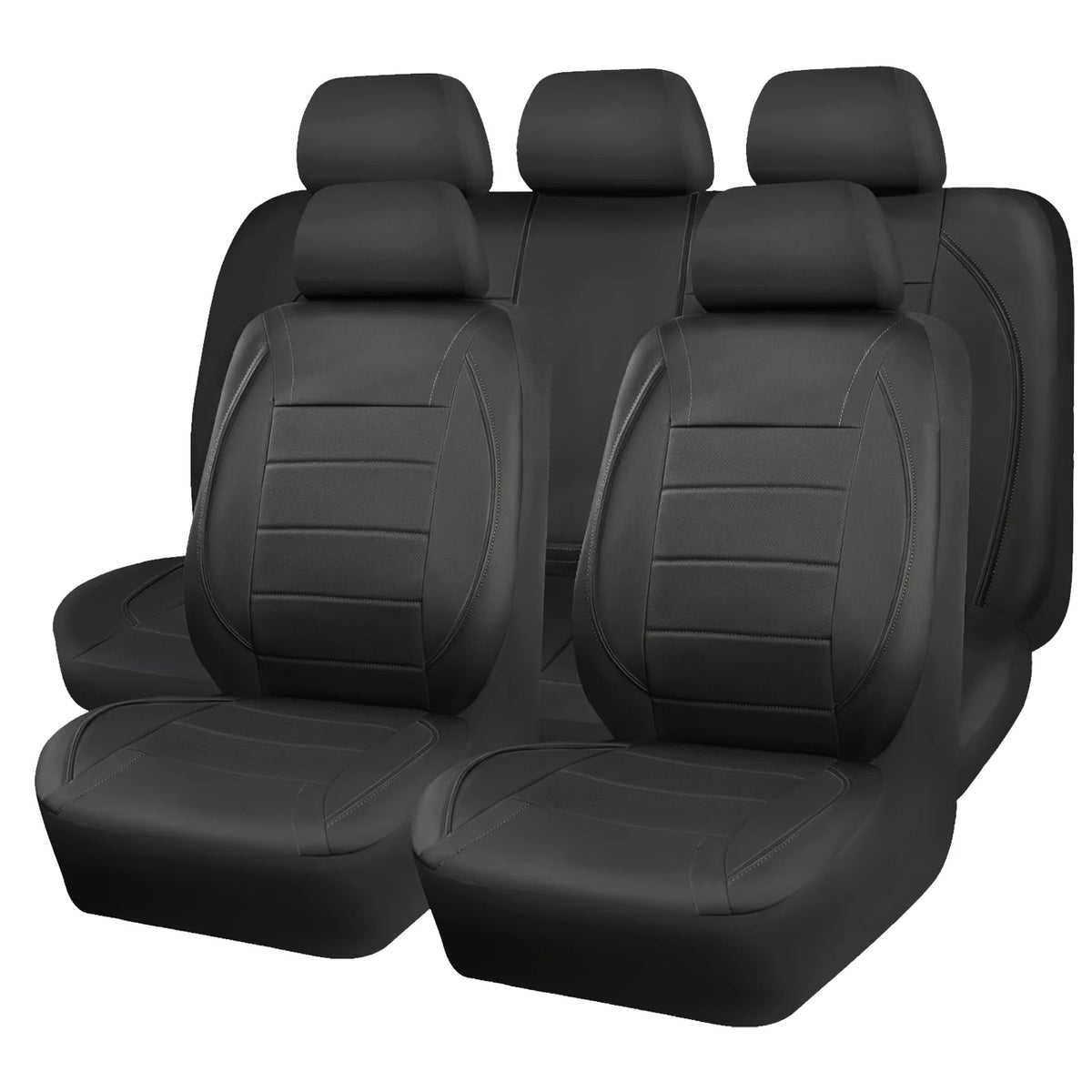 Universal Leather Car Seat Covers Simple Style Breathable  Full Set or Front Pair