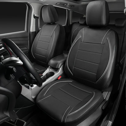 Universal Leather Car Seat Covers Simple Style Breathable  Full Set or Front Pair