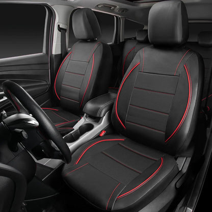 Universal Leather Car Seat Covers Simple Style Breathable  Full Set or Front Pair