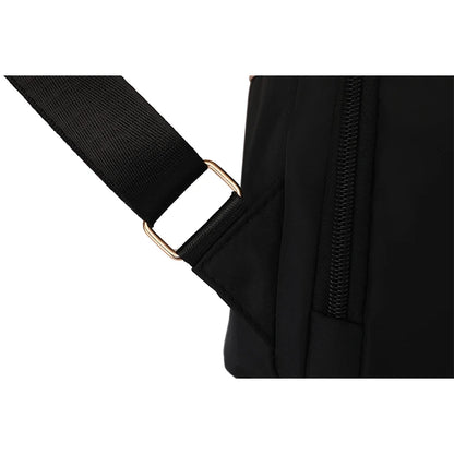 1 Anti-Theft Medium-Sized Classic Backpack With Black Minimalist Adjustable Shoulder Straps, Perfect For Outdoor, Travel, And Ba