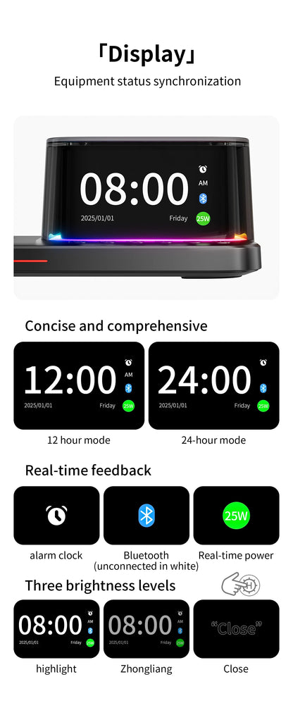 Qi2.2 25W 5 in 1 Magnetic Wireless Charger Stand Bluetooth Speaker Fast Charging For iPhone 17 Pro Apple Samsung Watch 2-9 SE