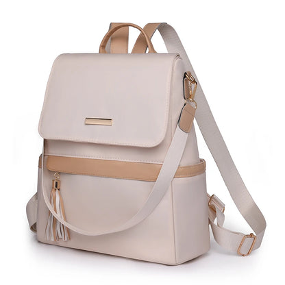 1 Anti-Theft Medium-Sized Classic Backpack With Black Minimalist Adjustable Shoulder Straps, Perfect For Outdoor, Travel, And Ba