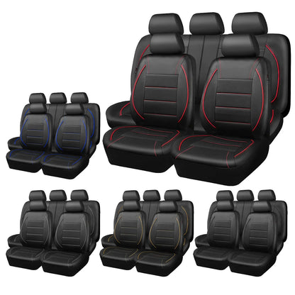 Universal Leather Car Seat Covers Simple Style Breathable  Full Set or Front Pair