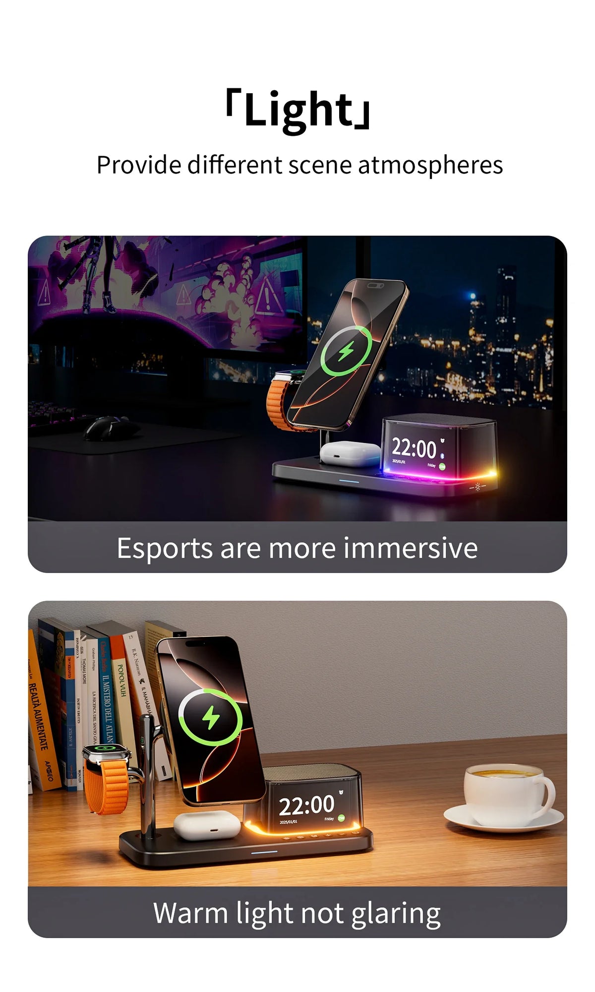 Qi2.2 25W 5 in 1 Magnetic Wireless Charger Stand Bluetooth Speaker Fast Charging For iPhone 17 Pro Apple Samsung Watch 2-9 SE