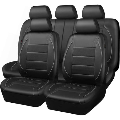 Universal Leather Car Seat Covers Simple Style Breathable  Full Set or Front Pair