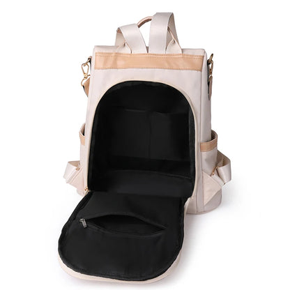 1 Anti-Theft Medium-Sized Classic Backpack With Black Minimalist Adjustable Shoulder Straps, Perfect For Outdoor, Travel, And Ba