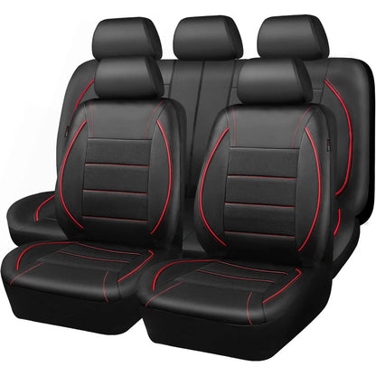 Universal Leather Car Seat Covers Simple Style Breathable  Full Set or Front Pair